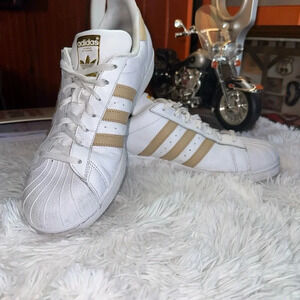 Adidas Men’s Superstar Originals Size 10.5 White Beige | HQ3968 |